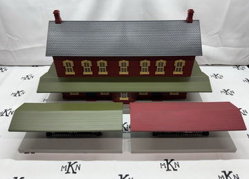 MTH Rail King O Scale 30-90094 Dark Red Stone Passenger Station