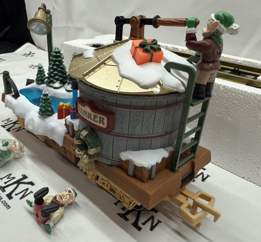 NEW BRIGHT 380-2 HOLIDAY EXPRESS ANIMATED WATER TANKER CAR G SCALE