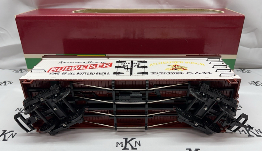 LGB 4070 Budweiser Woodside Reefer Car G Scale EX/Box