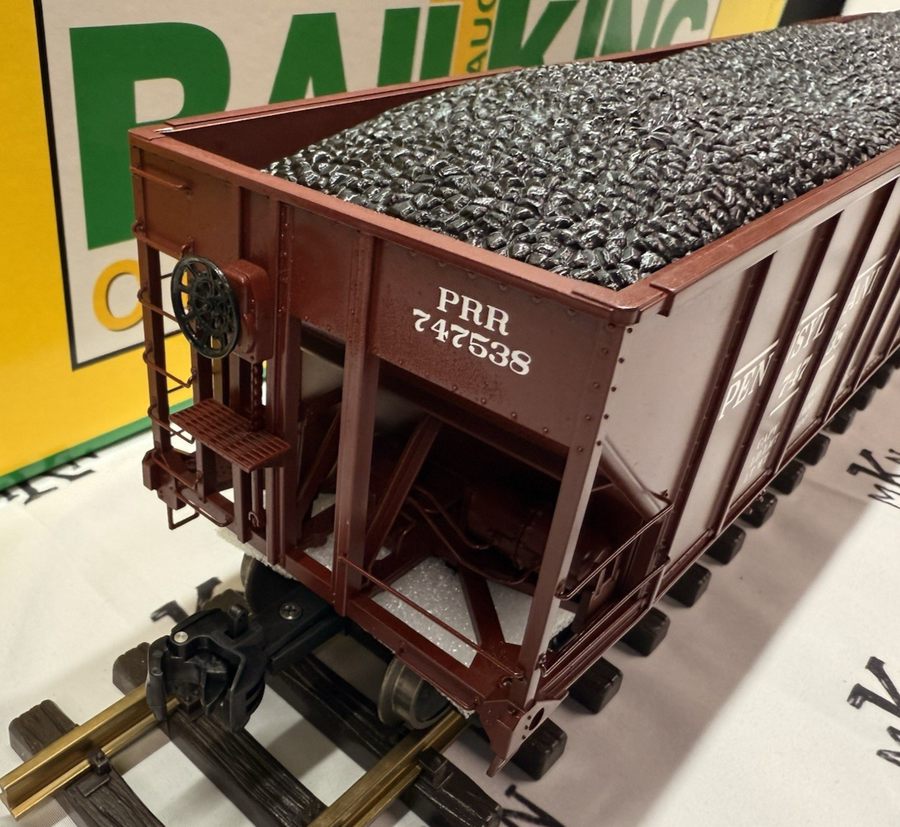 RAILKING One Gauge 70-75015 PRR Pennsylvania Hopper Coal Load #747538 G MINT