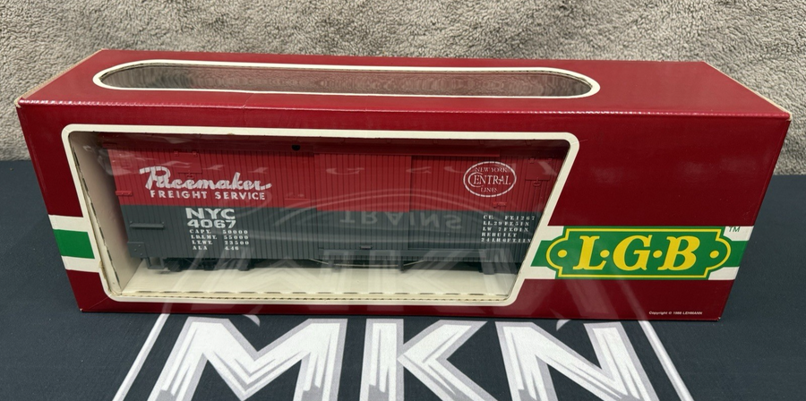 LGB G SCALE 4067-F01 NEW YORK CENTRAL PACEMAKER FREIGHT BOXCAR TRAIN NIB