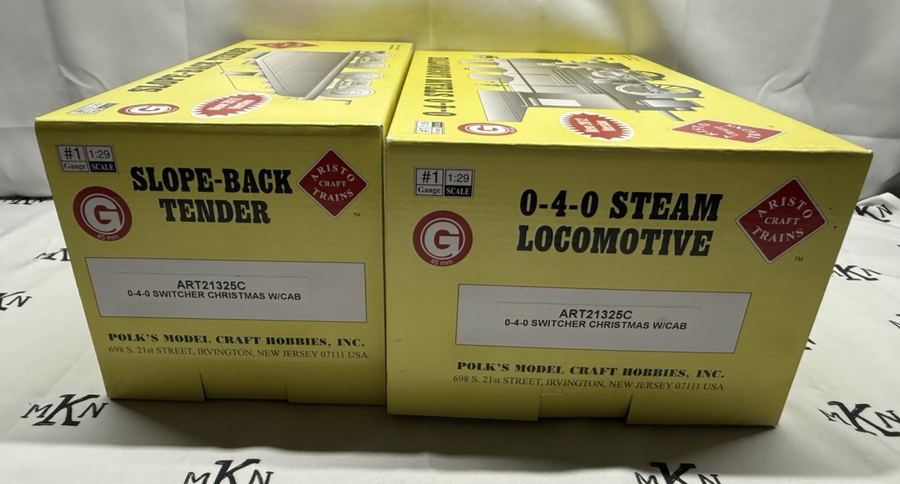 Aristo Craft Art 21235C North Pole Steam Locomotive and Tender Christmas G Scale