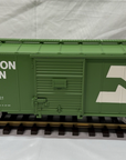 Aristo-Craft Art- 46063 Burlington Northern Steel Boxcar Green #189355 G Scale