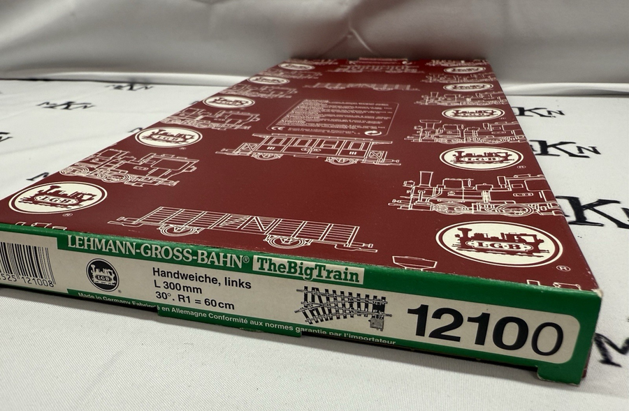 LGB 12100 G Scale 30 Degree Left Hand Manual Turnout LN/Box