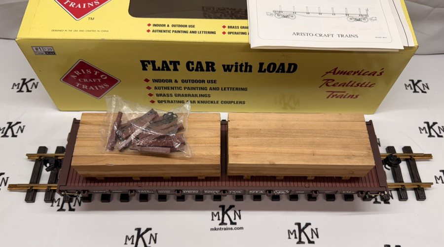 Aristo-Craft ART 46305 Pennsylvania Flat Car w/load Metal Wheels Kadee G Scale