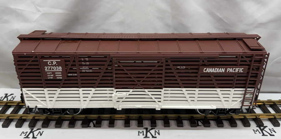 Aristo Craft 46090A Canadian Pacific CP Cattle Stock Car w/Cattle Metal Wheels G
