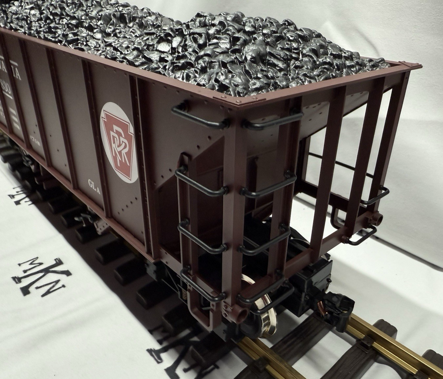 LGB 44763 Pennsylvania PRR 2 Bay Coal Hopper G Scale #163830 Metal Wheels