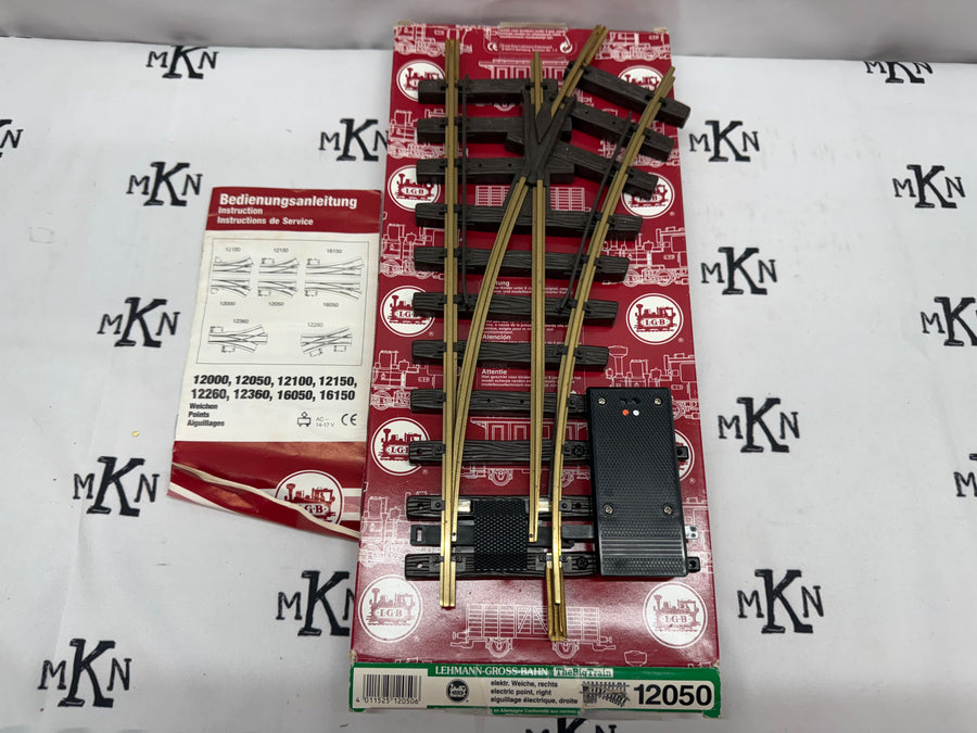 LGB 1205 R1 Brass Electric Right-Hand Switch turnout G Scale