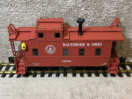 Aristo Craft ART-42109 Baltimore & Ohio Long Steel Caboose G Scale MINT LN/BOX