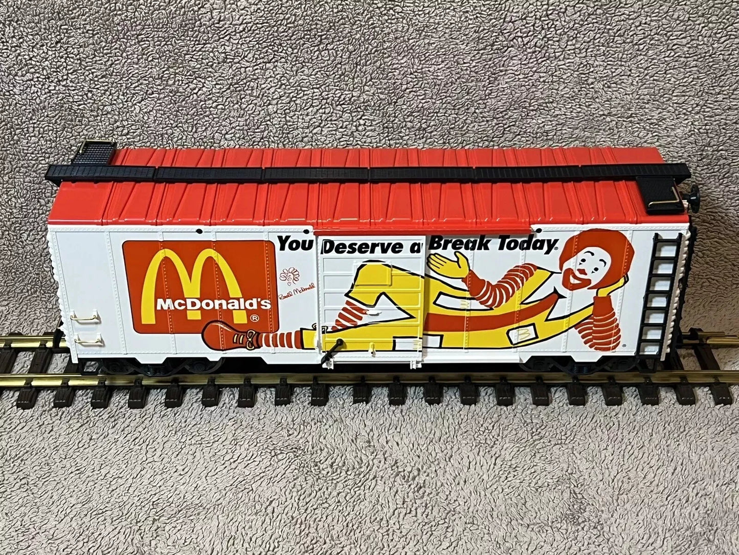 LGB #4491 MD McDonalds Boxcar Cimarron Limited Edition 377 of 645 Metal Wheels