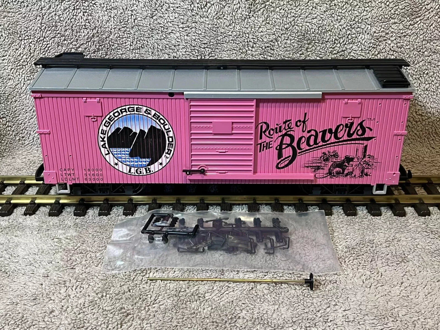 LGB 4090 G Scale Lake George & Boulder Route of the Beavers Boxcar New