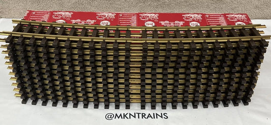 LGB 18000 1800 xl15° R5 Curved G Scale Brass Track 12pcs NEW Germany MINT/Box