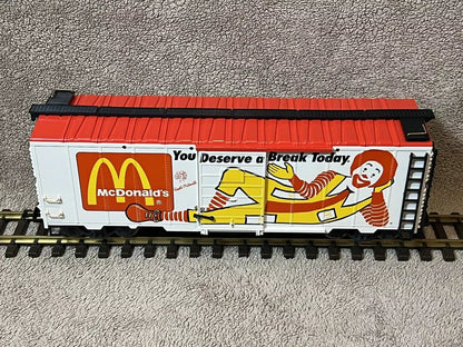 LGB #4491 MD McDonalds Boxcar Cimarron Limited Edition 377 of 645 Metal Wheels