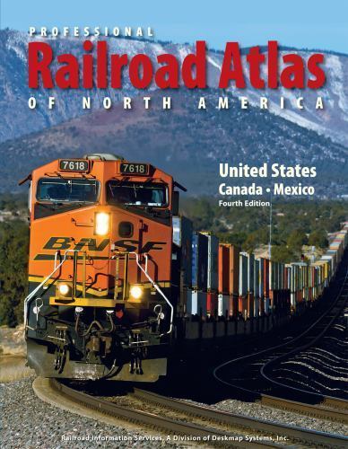 Professional Railroad Atlas of North America by Deskmap 3rd Edition