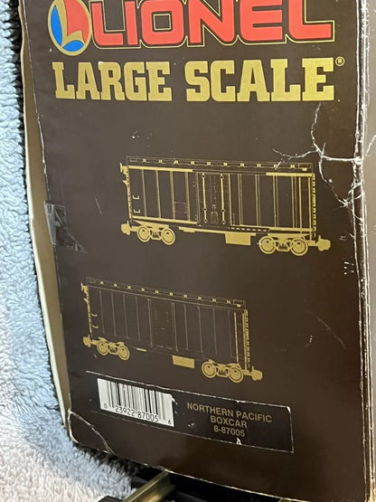 Lionel Large Scale Northern Pacific Boxcar #8-87005 G Scale NEW/BOX